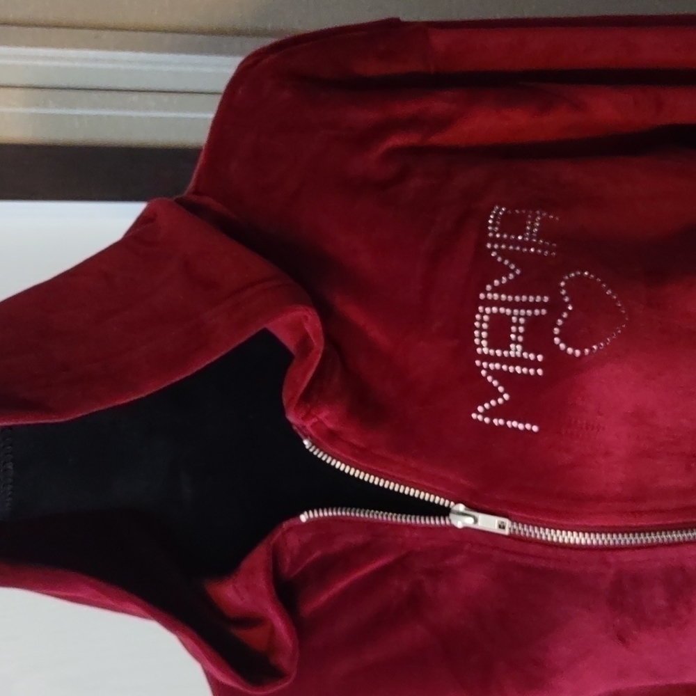 ruby & Lace Maternity Velvet Front Zipper Jacket Size L - Picture 2 of 8